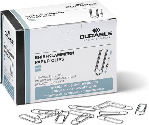 Durable briefklammern mm - briefklammern,,