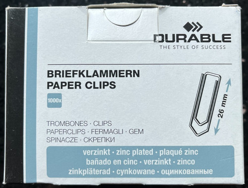 Durable briefklammern mm - durable,