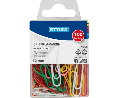Stylex büroklammern 100 - büroklammern,