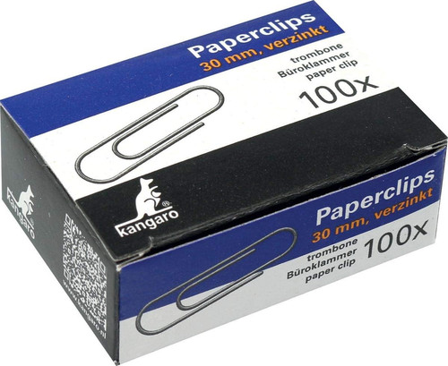 Briefklammern 30mm rund - , box