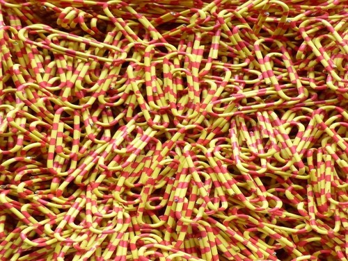 1000 büroklammern orange gelb - büroklammern,