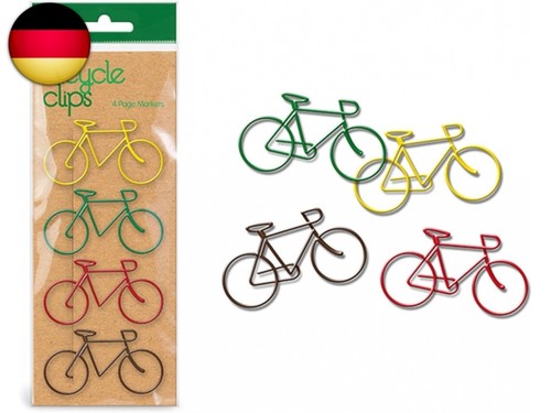 Fahrrad büroklammern 4er set - büroklammern,