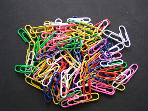 100 briefklammern 26mm bunt - 26mm,